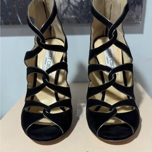 Jimmy Choo Elegant Black Strappy Heels